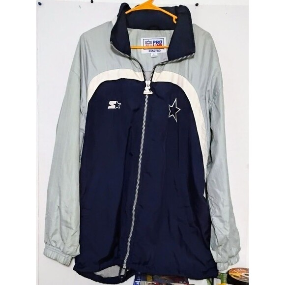 VINTAGE 90’S PRO LINE STARTER NFL DALLAS COWBOYS FULL ZIP WINDBREAKER JACKET - Picture 1 of 11